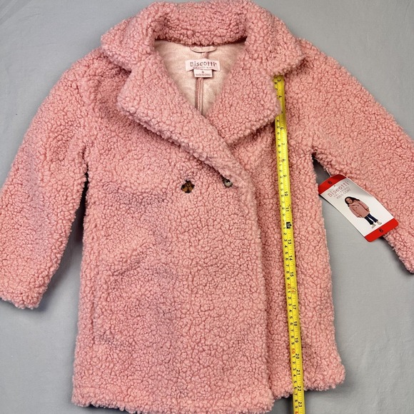 Biscotti Collezioni Kids Coat‎ Girls 6 Pink Sherpa Teddy Fleece Jacket New Gift - Picture 5 of 12